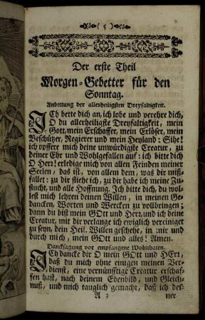 Morgen-Gebetter für den Sonntag.
