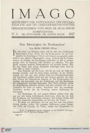 5: Eine Schwierigkeit der Psychoanalyse