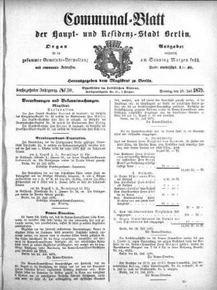 1875,30: No. 30, 25. Juli 1875