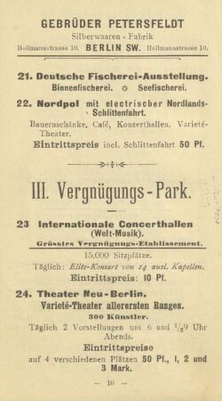 III. Vergnügungs-Park