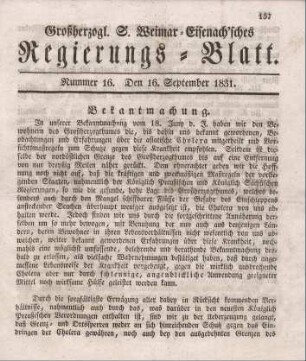 Nr. 16 : 16. September 1831