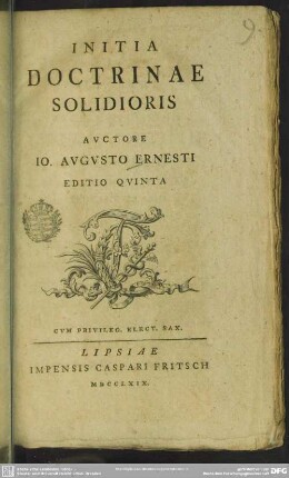 Initia Doctrinae Solidioris