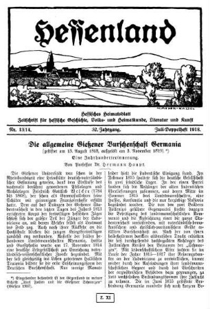 Nr. 13/14, Juli-Doppelheft 1918