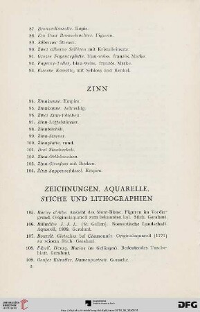 Zinn (Nr. 94-104)