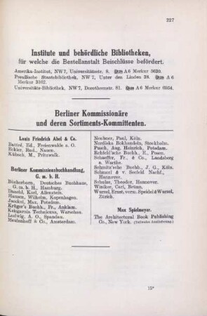 Institute und behördliche Bibliotheken