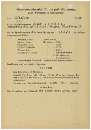 Detzel, Josef