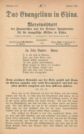 No. 1, Februar 1891