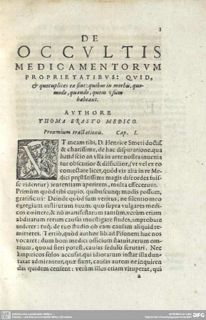 De occultis medicamentorum proprietatibus