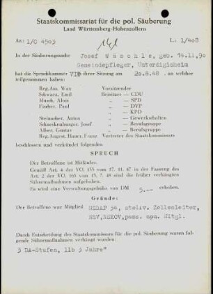 Wäschle, Josef