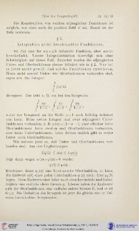 § 5. Integration nicht beschränkter Funktionen