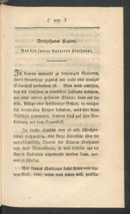 Dreizehntes Kapitel. Von den sauren Gasarten überhaupt.