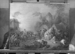 Soldaten vor dem Wirtshaus