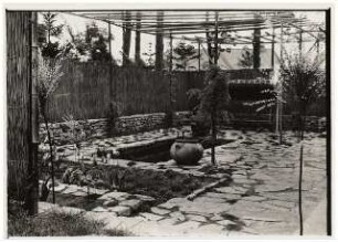 Garten Dr. Hermann Engel, Berlin-Charlottenburg: Wasserbecken und Pergola
