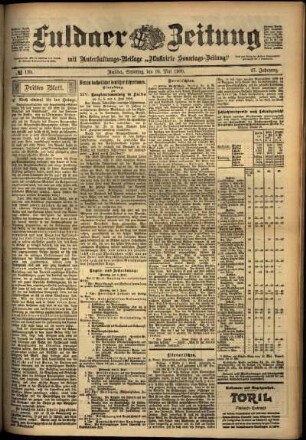 Dritte Ausgabe vom Samstag, den 26. Mai 1900.