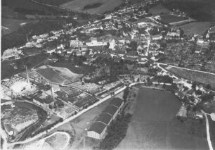 Dohna, Ansicht der Stadt von Südosten, Luftaufnahme