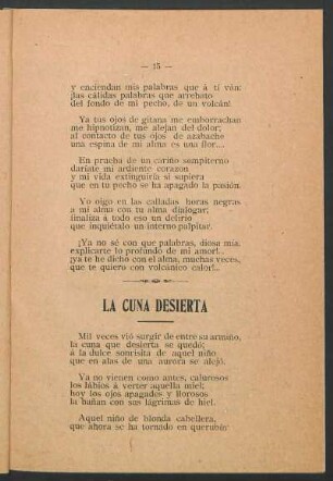 La cuna desierta