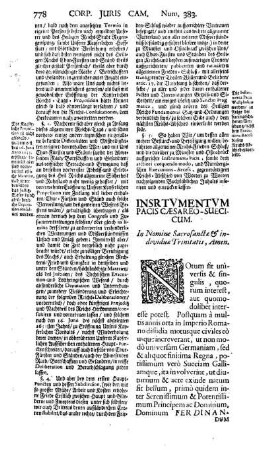 Instrumentum Pacis Cæsareo-Suecicum.