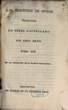 Las Heroydas De Ovidio