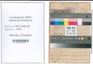 Entnazifizierung Christoph Rohrsen , geb. 23.01.1891 (Beamter)