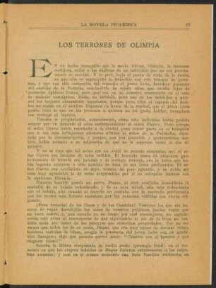 Los terrores de Olimpia
