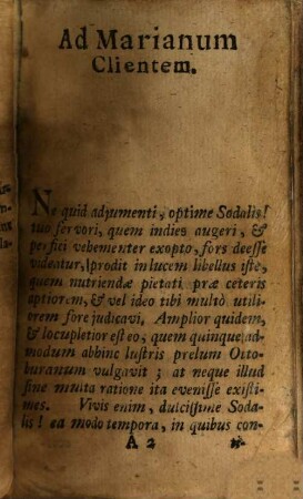 Cultus Deo Ter Optimo Maximo, Virgineae Eiusdem Parenti, Caelitibusque A Literaria Iuventute Ottoburana Exhibendus