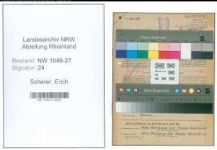 Entnazifizierung Erich Scherer , geb. 11.09.1904 (Angestellter)