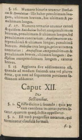 Caput XII. De Sectionibus.