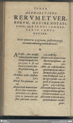 Index Alphabeticus Rerum Et Verborum, Maxime Notabilium, Quae In Hoc Commentario Continentur