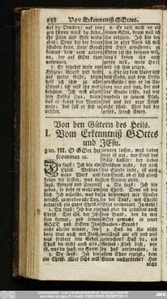 I. Vom Erkenntniß Gottes und Jesu.