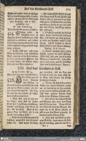XXI. Auf das Kirchweyh-Fest