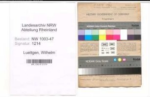 Entnazifizierung Wilhelm Luettgen , geb. 28.06.1920 (Arzt)