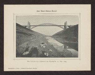 Hochbrücke bei Grünthal mit Kanalsohle, 21. Dez. 1894.