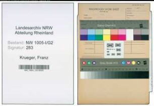 Entnazifizierung Franz Krueger , geb. 24.03.1903 (Bergmann)