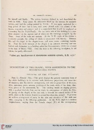 Description of the cahpel, with references to the acoompanying prints