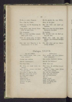 Dialogue XXXVII. Jeu aux soldats. Soldatenspiel.