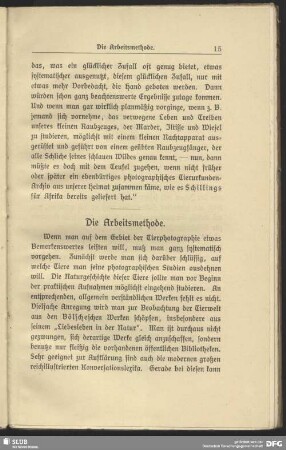 Die Arbeitsmethode