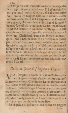 Della missione di Chugocu e Xicocu
