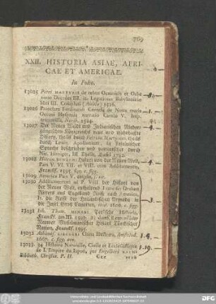 XXII. Historia Asiae, Africae Et Americae.