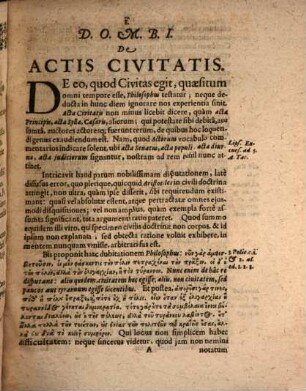De Eo Quod Civitas Egit