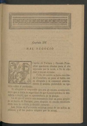 Capítulo XIV - Mal negocio