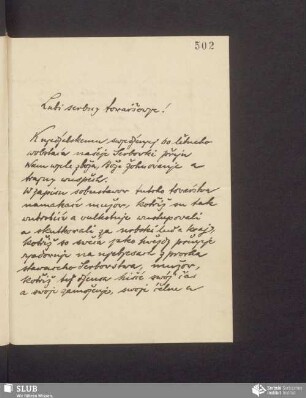 [postrowny list wot: Jakub Bart-Ćišinski, 10.05.1906]