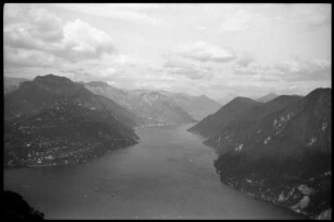 San Salvatore: Blick in den Ostteil des Luganer See