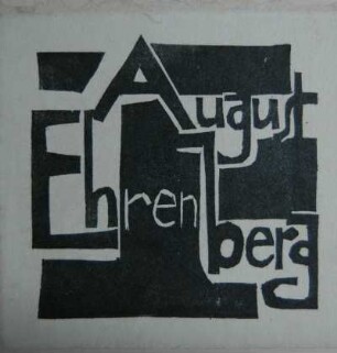 Ehrenberg, August / Exlibris