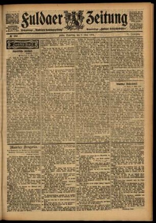 Zweite Ausgabe vom Samstag, den 07. Mai 1904.
