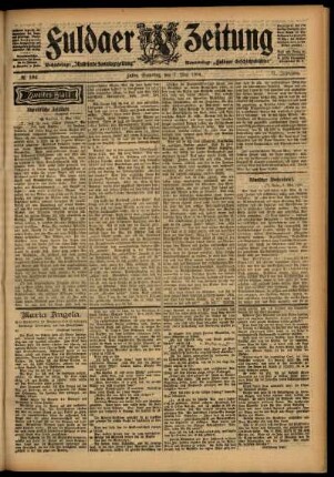 Zweite Ausgabe vom Samstag, den 07. Mai 1904.