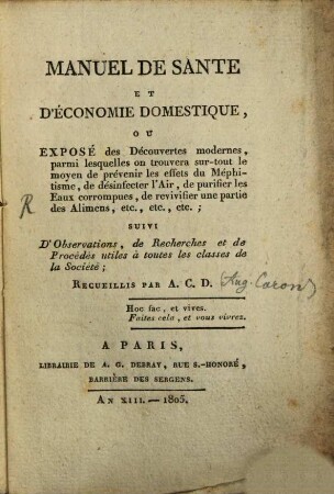 Manuel de sante ...