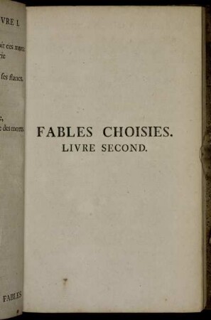 Fables Choisies. Livre second.