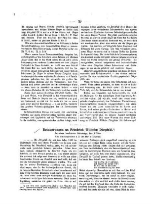 Zur Erinnerung von Friedrich Wilhelm Dörpfeld
