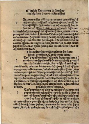 Tractatuli d[omi]ni Johan[n]is Gerson doctoris christianissimi : Continens: de statibus ecclesiasticis, Sermo de signis ruine ecclsie, Declaratio defectuum viror[um] eccl[es]iasticor[um], De modo vivendi omniu[m] fidelium