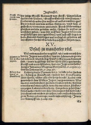 XV. Ursach zu mancherley ubel.